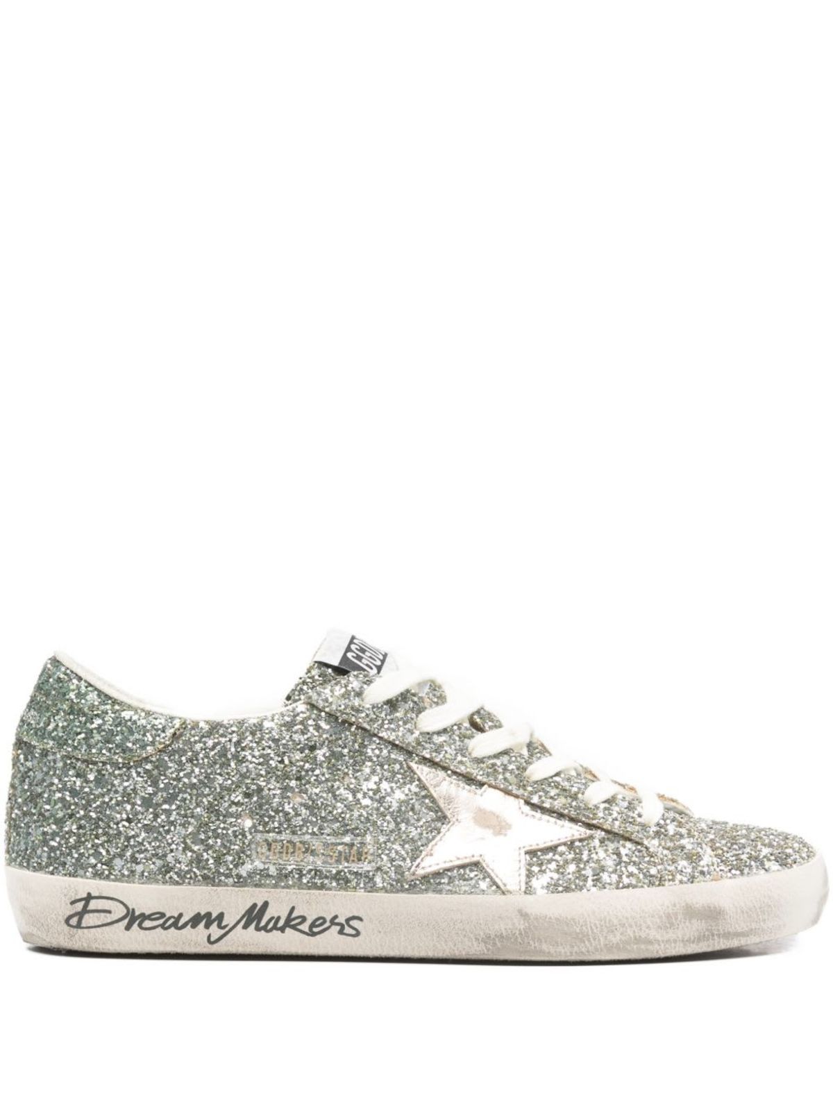 Golden Goose Super-Star Leather Sneakers - Silver - Image 1 of 4