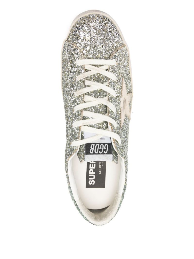 Golden Goose Super-Star Leather Sneakers - Silver