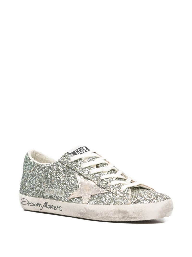Golden Goose Super-Star Leather Sneakers - Silver