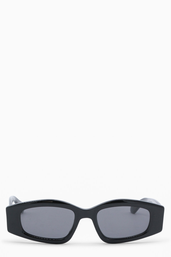 Alaia Geometric Shape Sunglasses - Black/Black/Grey