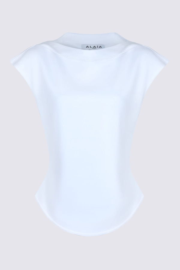 Alaia Cotton T-Shirt - White