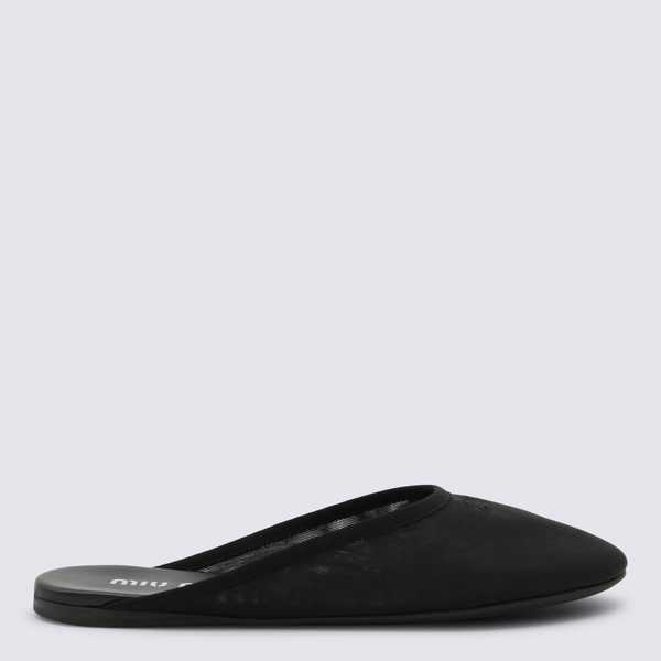MIU MIU Leather Flats - Black MIU MIU Leather Flats - Black