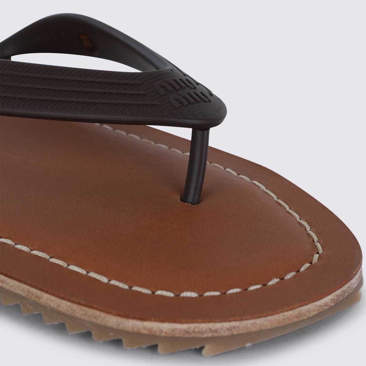 MIU MIU Brown Flats - Image 4 of 4