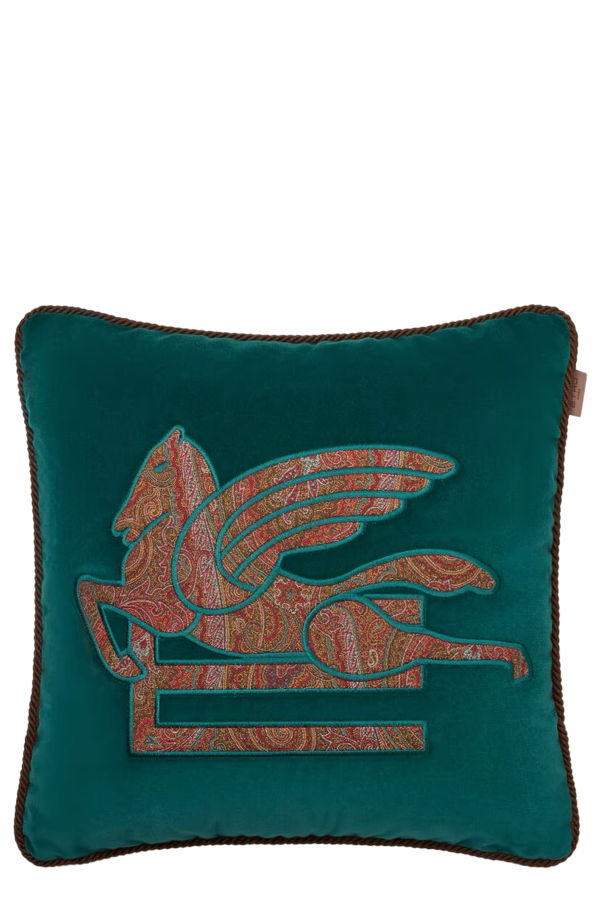 Etro Pegaso Cushion - Green
