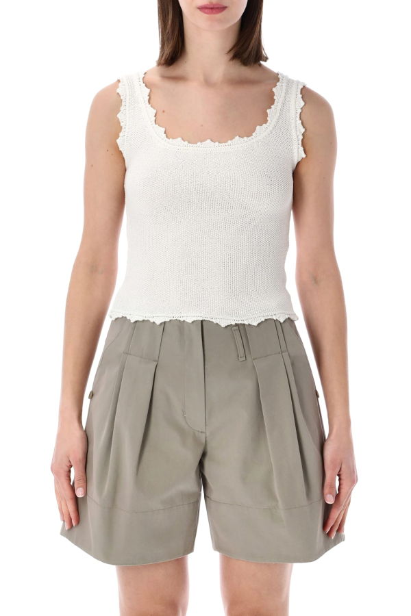 LOW CLASSIC Top Knit Top - White