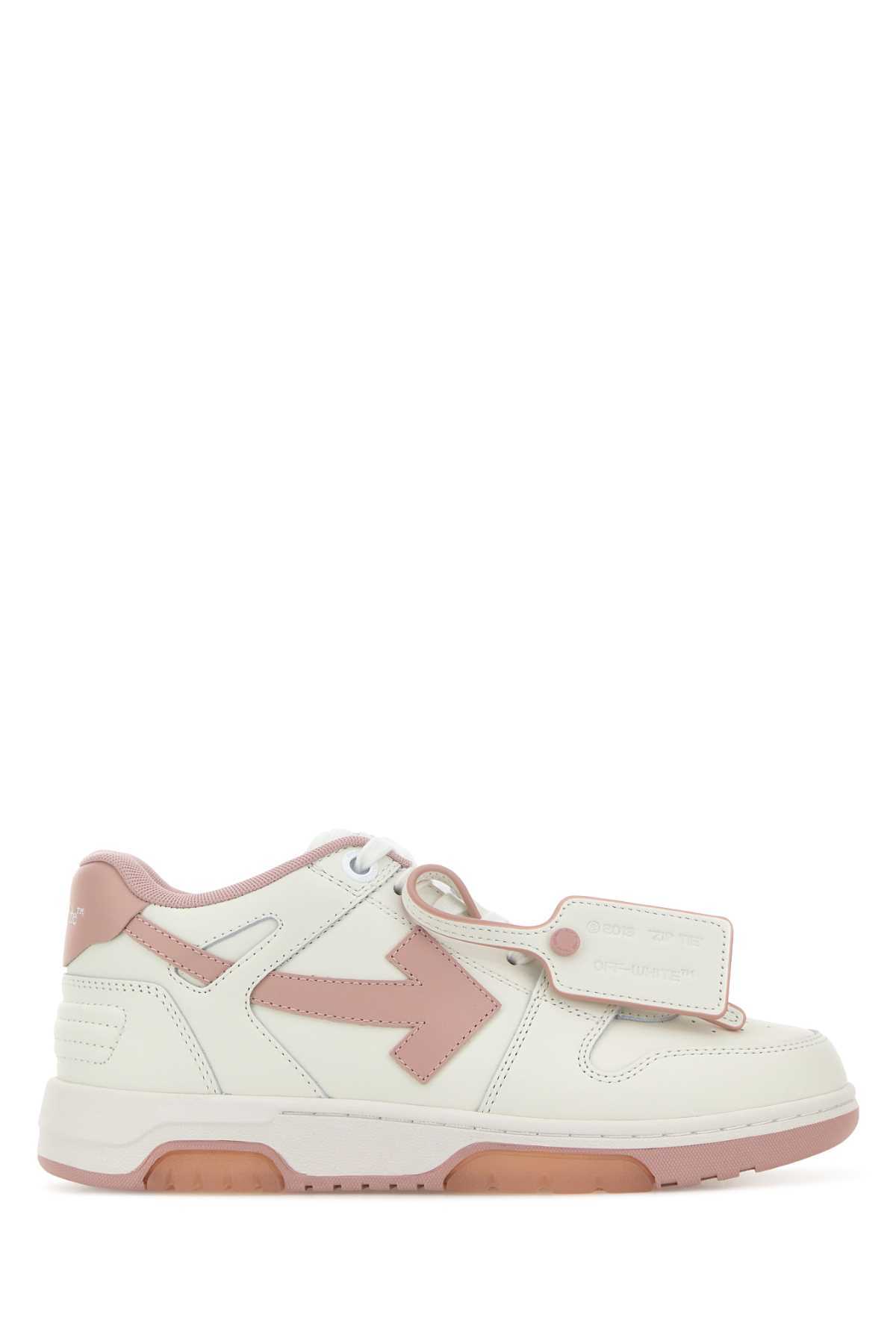 Off-White White Leather Out Of Office Sneakers - Image 1 of 2