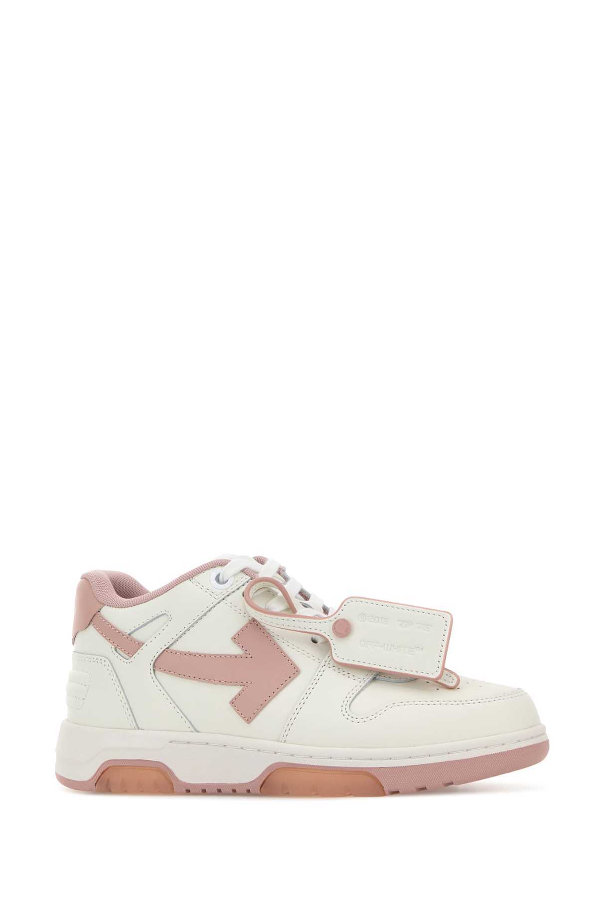 Off-White White Leather Out Of Office Sneakers - Image 2 of 2