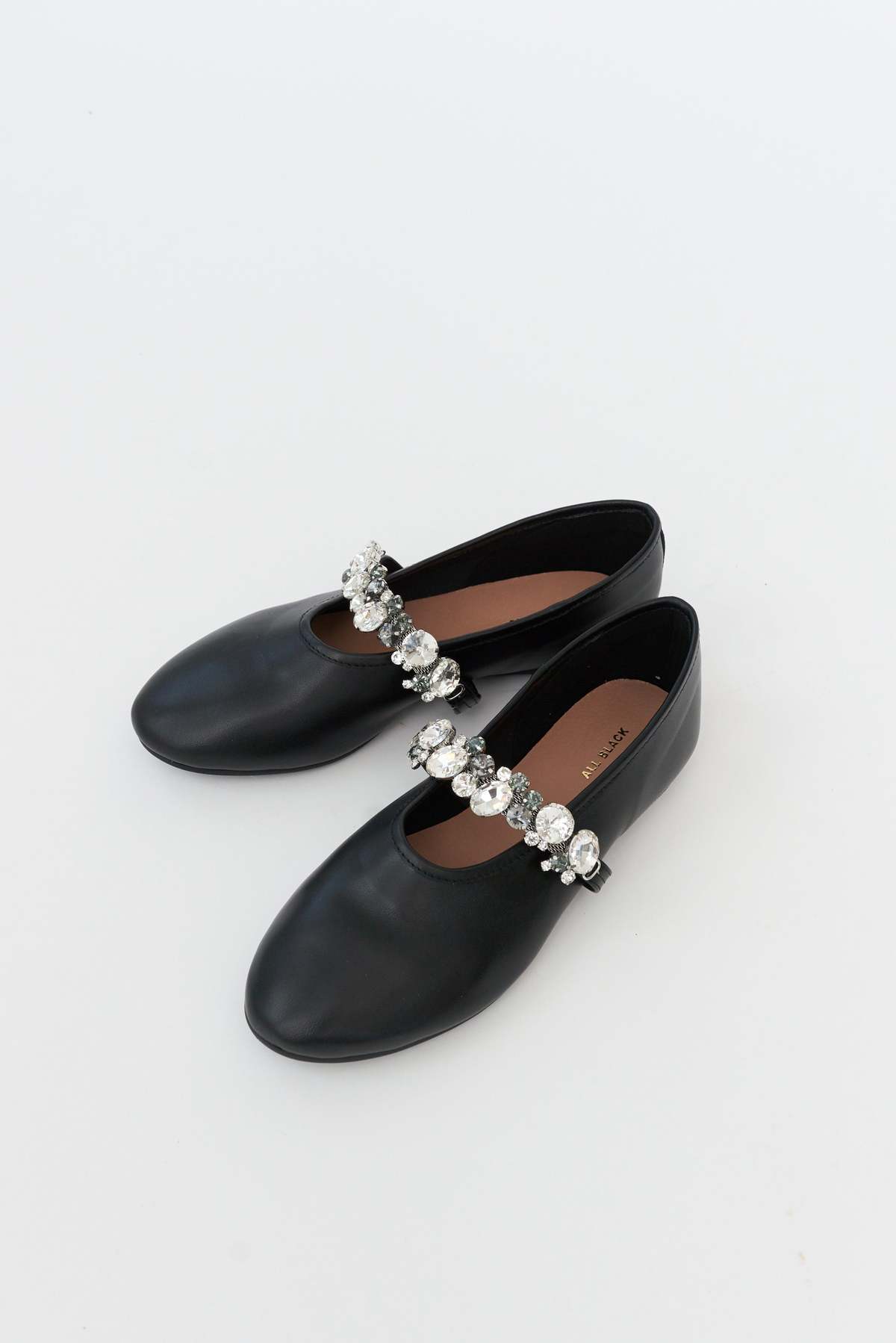 ALL BLACK Ms Bling Flats - Image 2 of 6