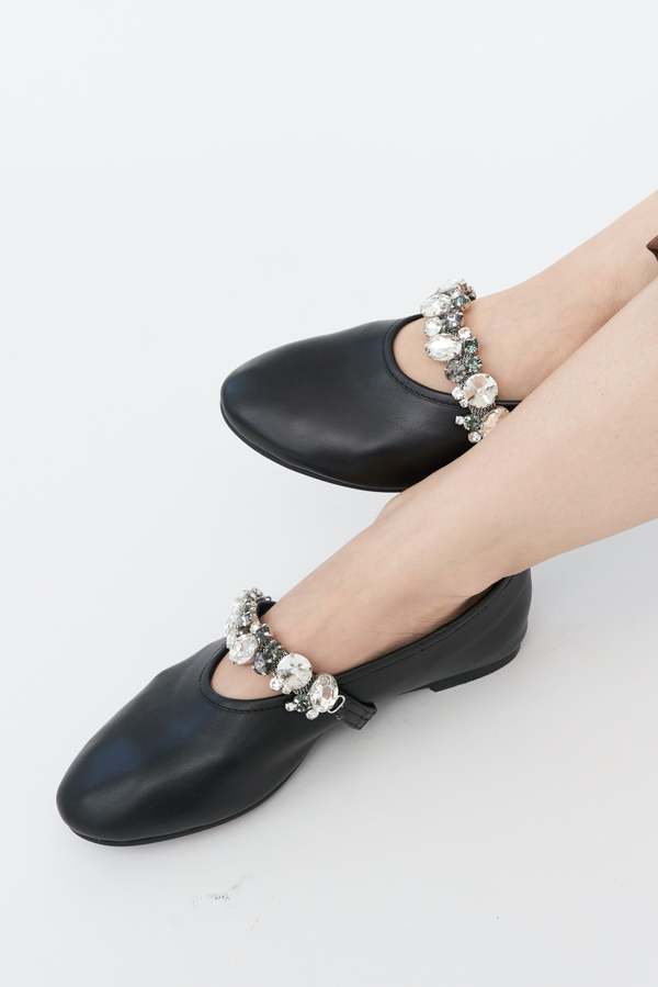 ALL BLACK Ms Bling Flats ALL BLACK Ms Bling Flats