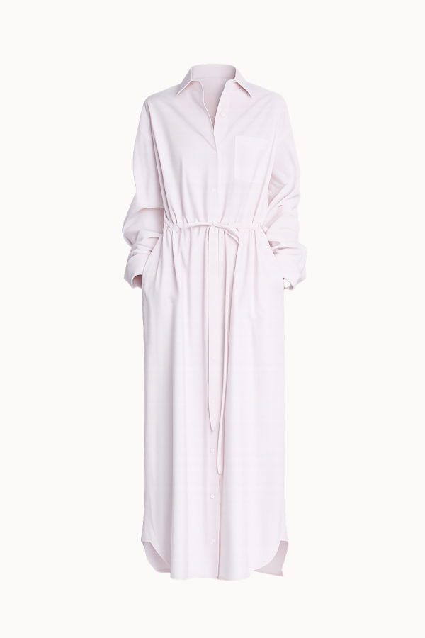 MARIA McMANUS Drawstring Shirt Dress - Blush Pink