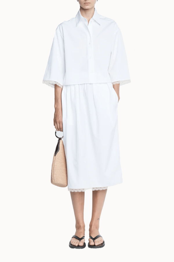 MARIA McMANUS Lace Tulip Skirt - White