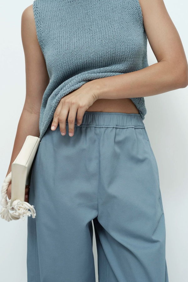 Mijeong Park Cropped Balloon Pant - Blue