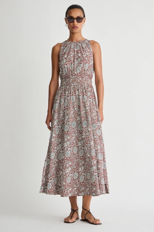 Apiece Apart Bali Tank Dress - Clay Floral