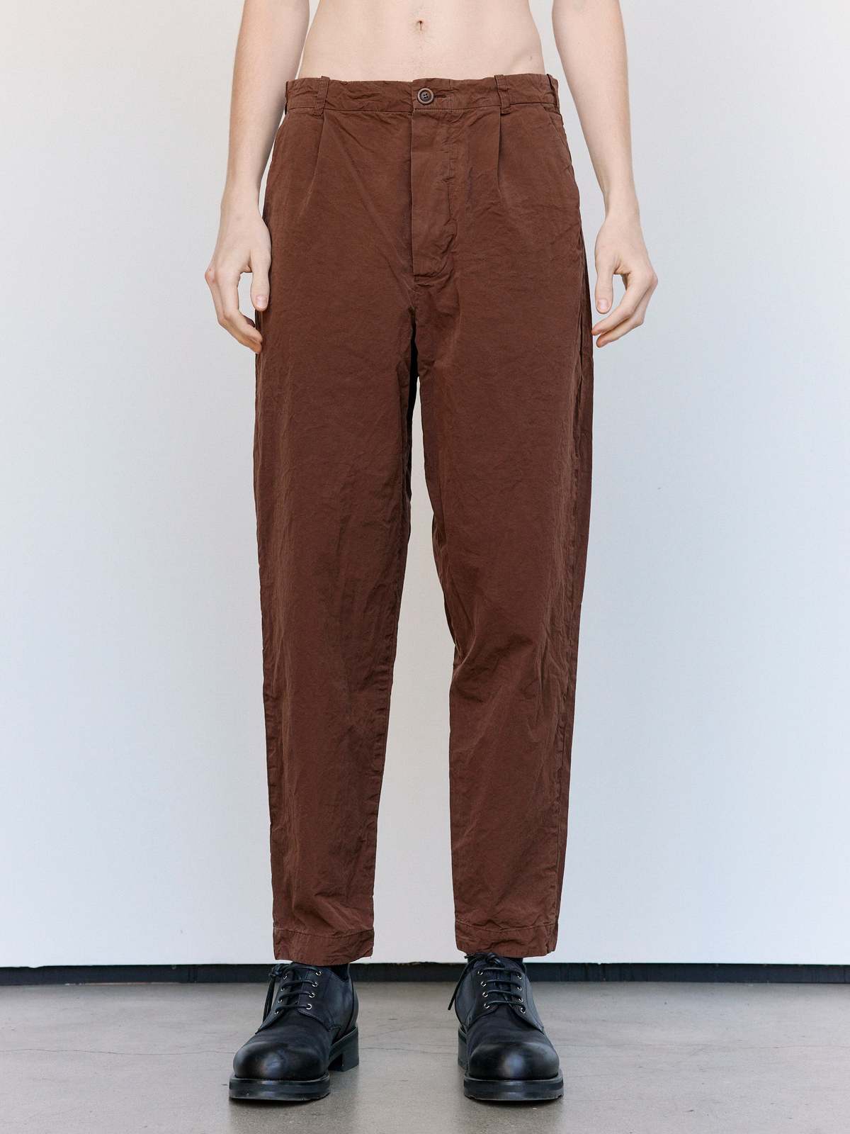 Casey Casey Brown Paper Cotton Mili Hiroshi Pants - Image 1 of 8