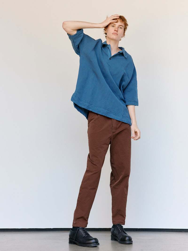 Casey Casey Brown Paper Cotton Mili Hiroshi Pants