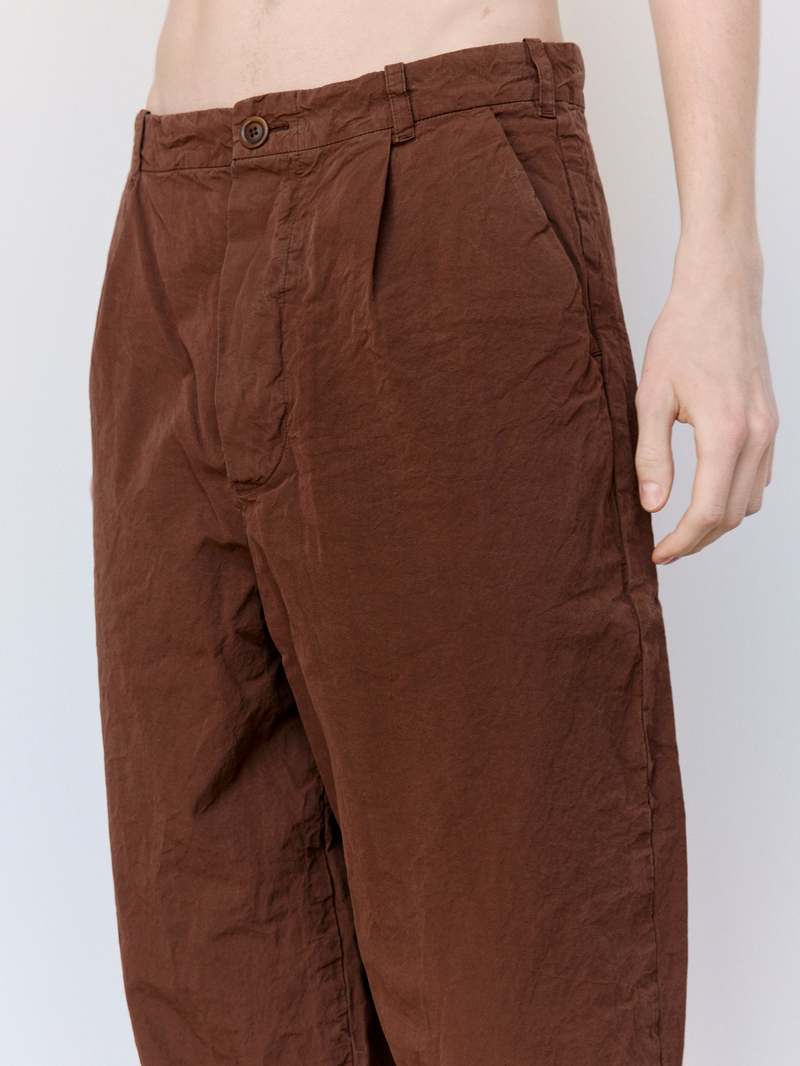 Casey Casey Brown Paper Cotton Mili Hiroshi Pants