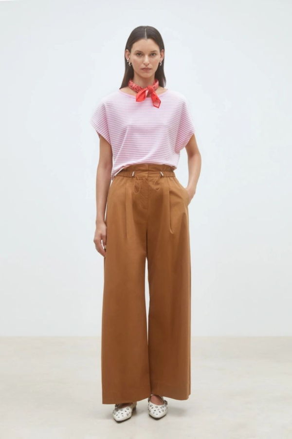 Suncoo Jayden Wide-Leg Drawstring Pant