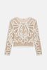 Suncoo Paelini Two-Tone Crochet Top - Thumbnail 1
