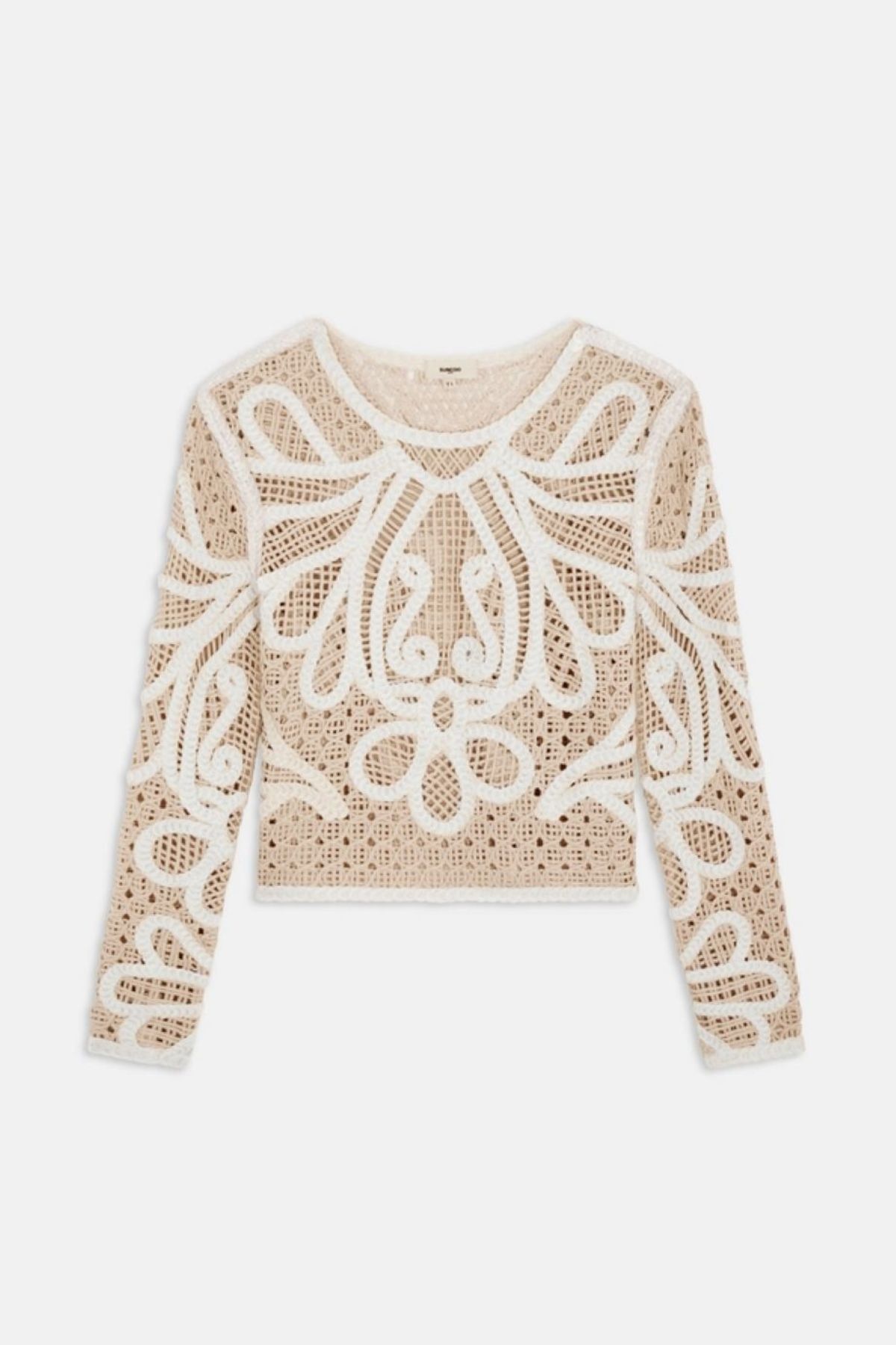 Suncoo Paelini Two-Tone Crochet Top - Image 1 of 1