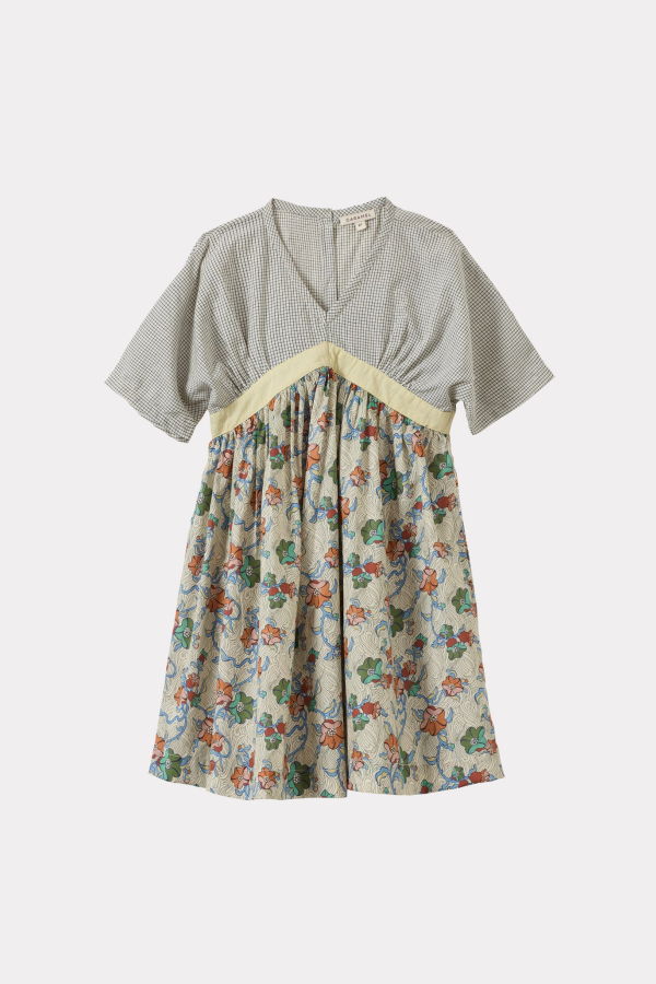 KIDS Caramel Asparagus Girl's Cotton Liberty Judy Jane Print Dress