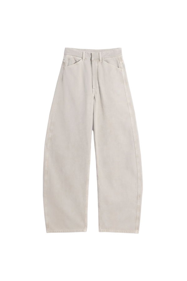 Lemaire High Waisted Curved Pants - Moonstone
