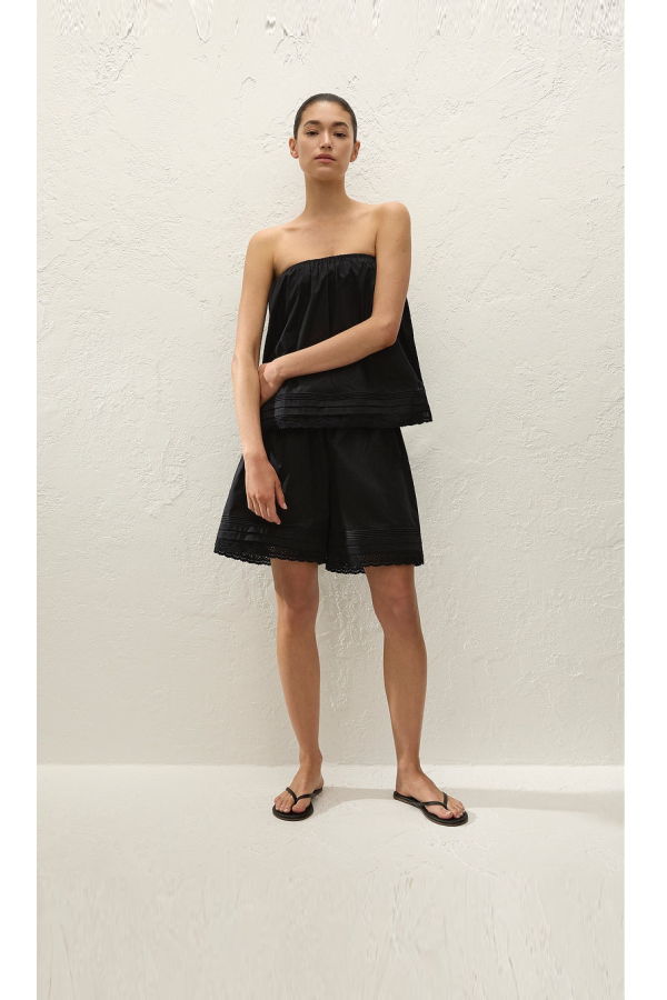 Faithfull The Brand Filomena Top - Fiore Lace Black