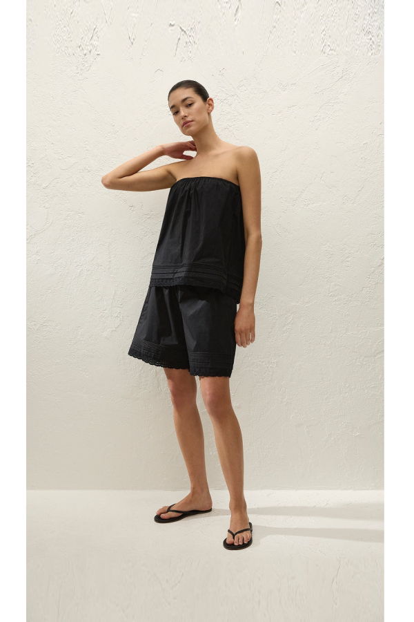Faithfull The Brand Filomena Top - Fiore Lace Black