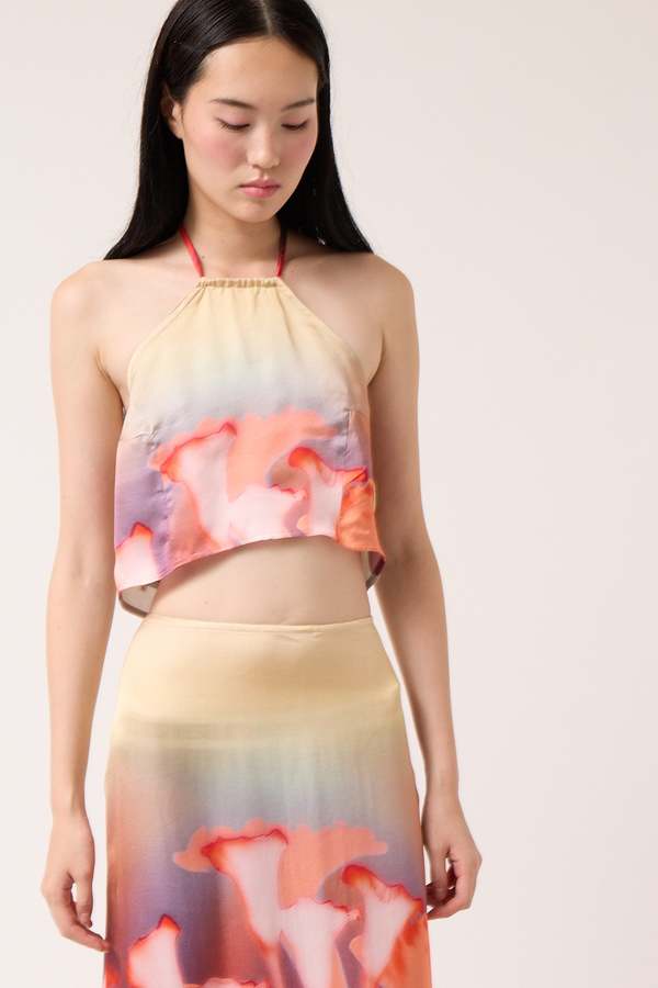 Colmillo de Morsa Bright Floral Long Printed Skirt