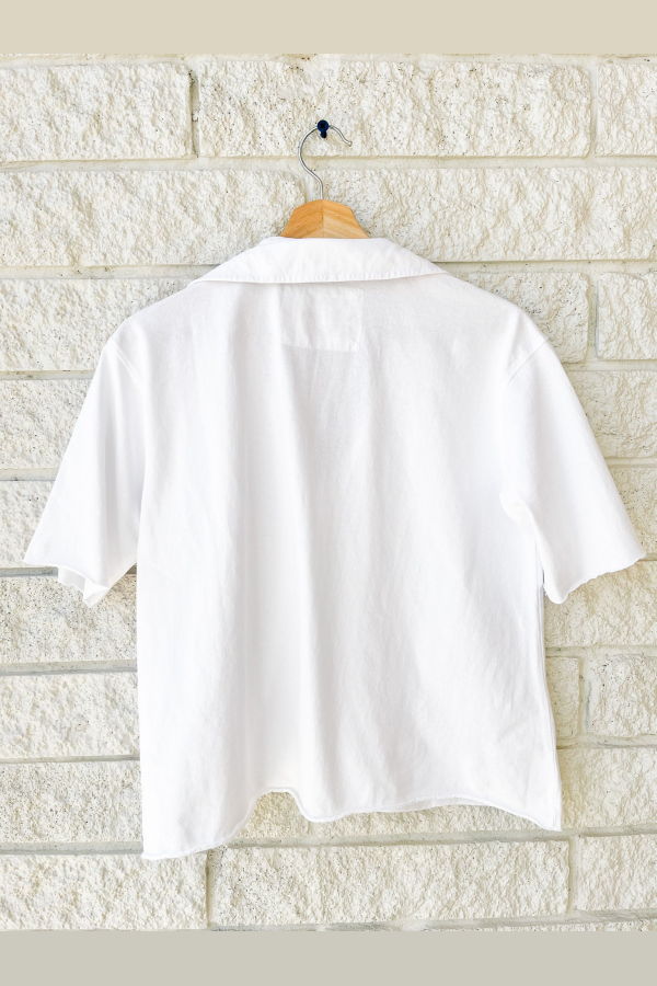 Frank & Eileen Patty Popover Henley Top - White