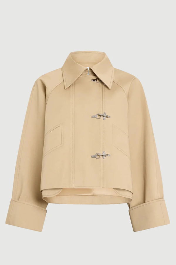 Patou Organic Cotton Oversized Short Parka - Brown