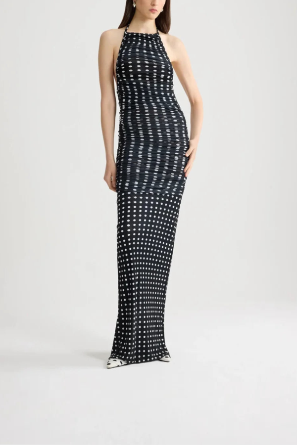 Patou Recycled Nylon Long Draped Dress - Blue