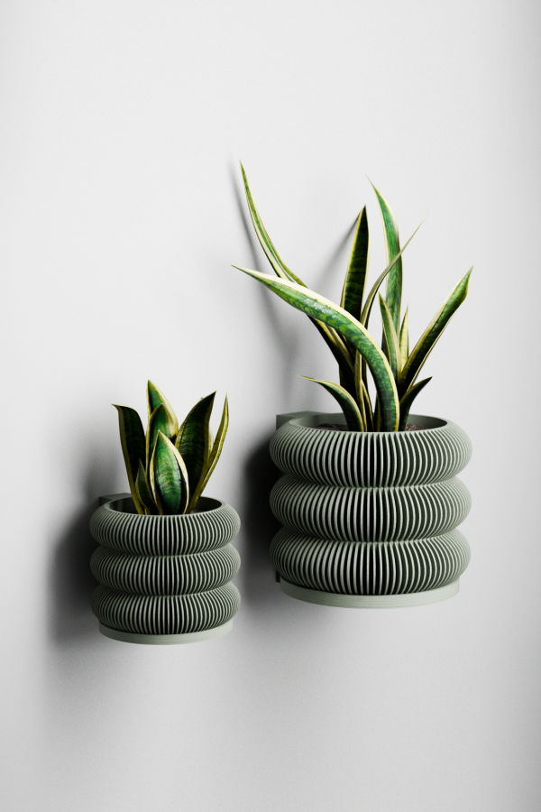 Modernized Pottery Triple Bubbles Planter