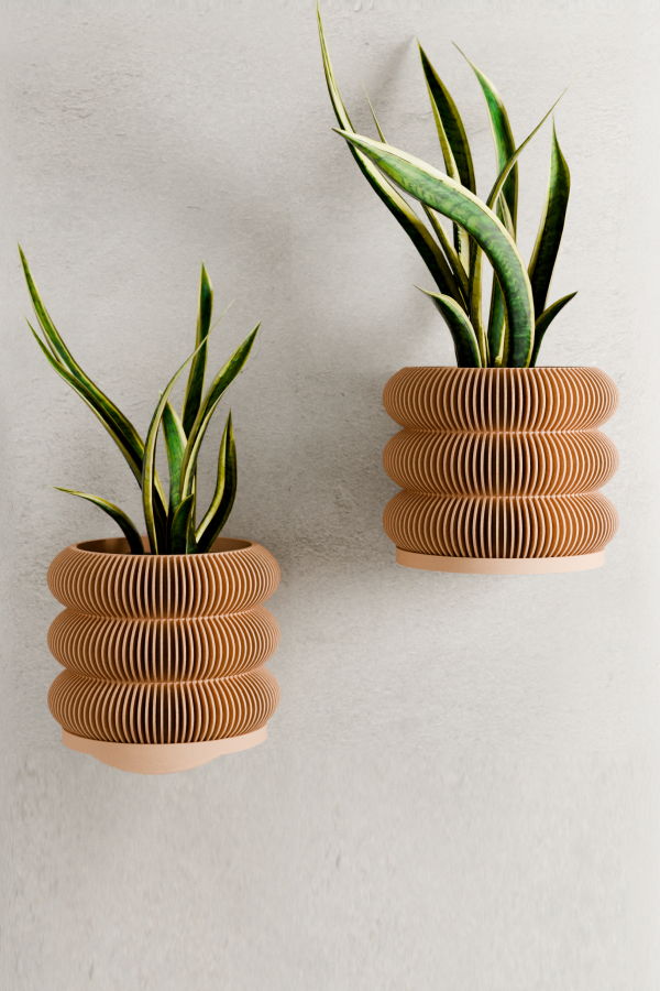 Modernized Pottery Triple Bubbles Planter