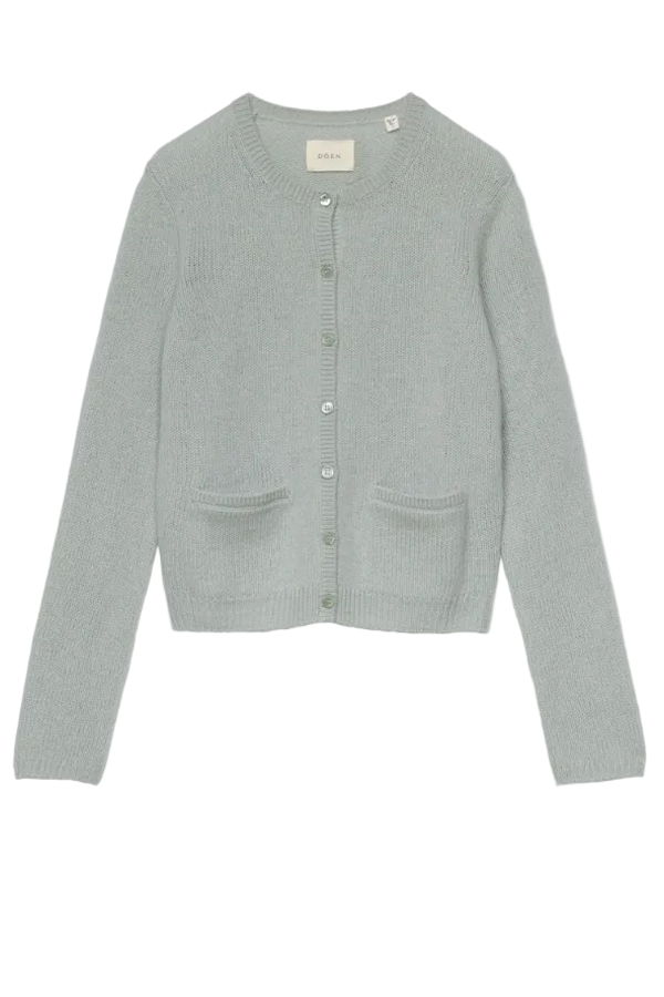 DÔEN Thea Cashmere Cardigan - Eucalyptus