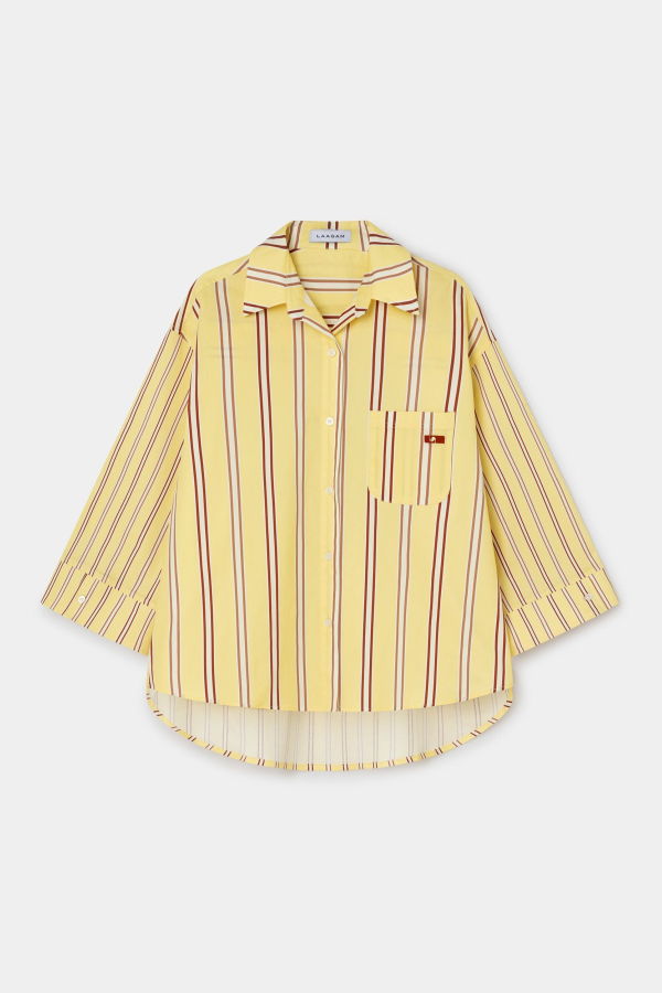 LAAGAM Caos Striped Shirt - Butter