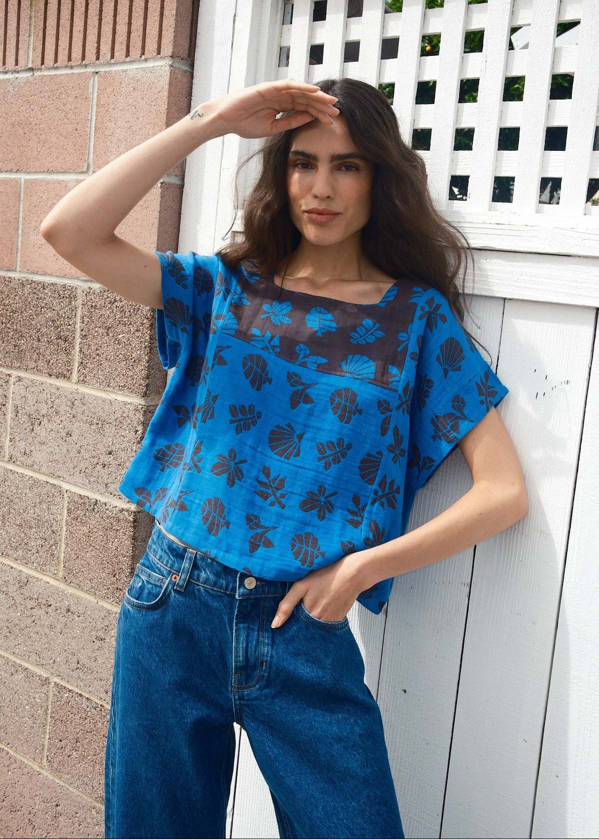 Ace & Jig Prudence Top - Azure - Image 1 of 7