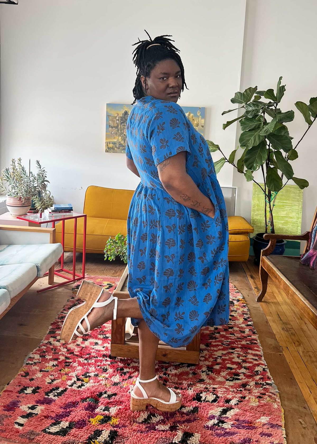 Ace & Jig Sabine Dress - Azure - Image 3 of 9