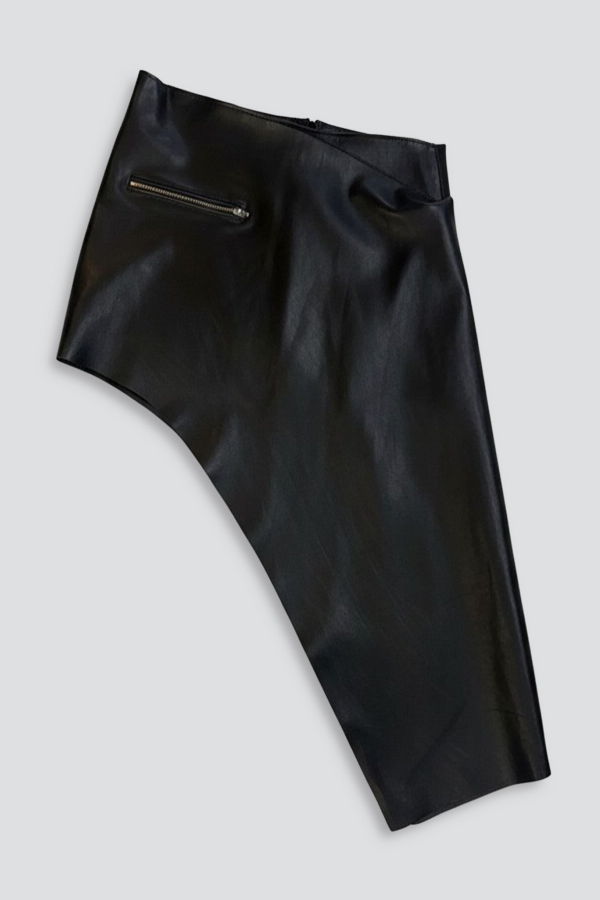 Jovana Markovic Asymmetric Leather Skirt