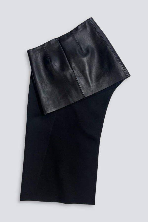 Jovana Markovic Asymmetric Leather Skirt