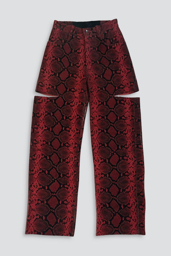 Jovana Markovic Burgundy Leather Pants