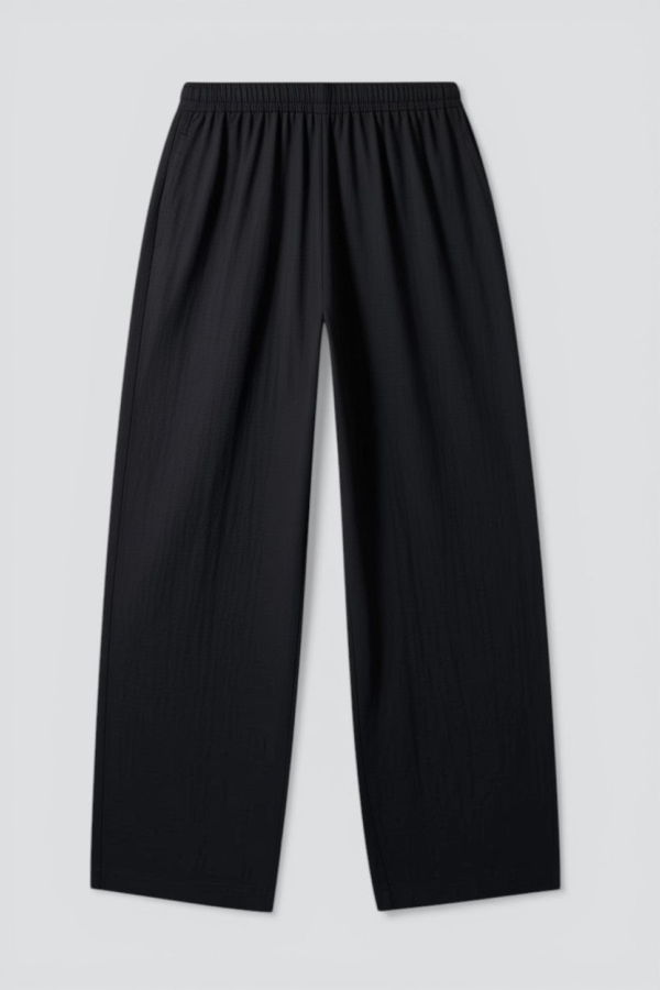 Black Crane Straight Pants