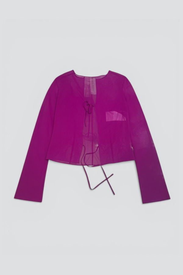 Jovana Markovic Fuchsia Silk Blouse Top