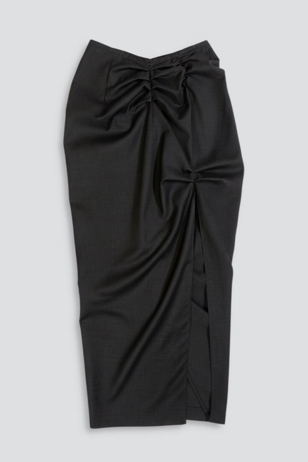 Jovana Markovic Gray Wave Skirt