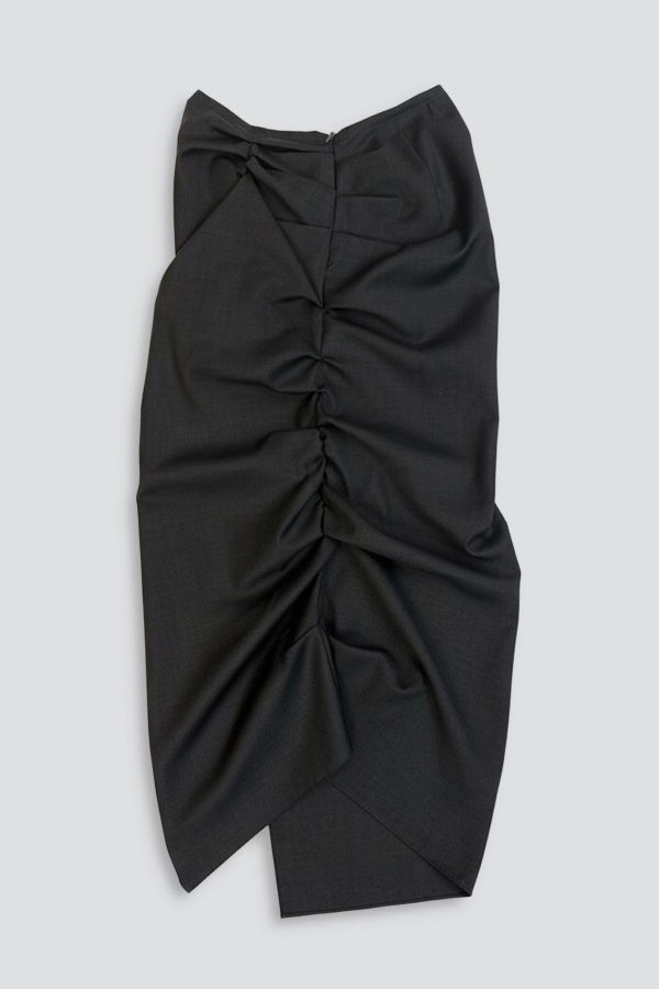 Jovana Markovic Gray Wave Skirt
