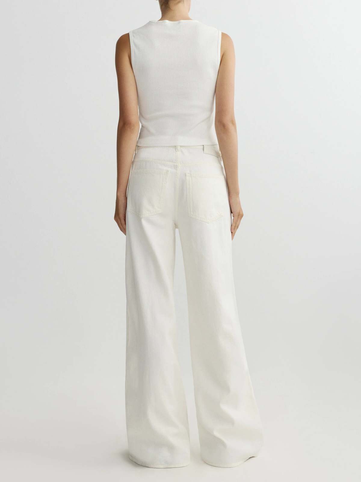 DL 1961 Alex Baggy Wide Leg Jeans - Eggshell Aura - Image 3 of 4