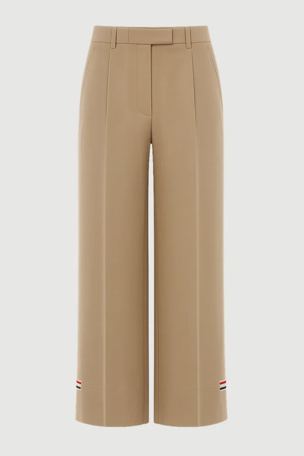 Thom Browne Cotton Gabardine Beltloop Chino - Khaki