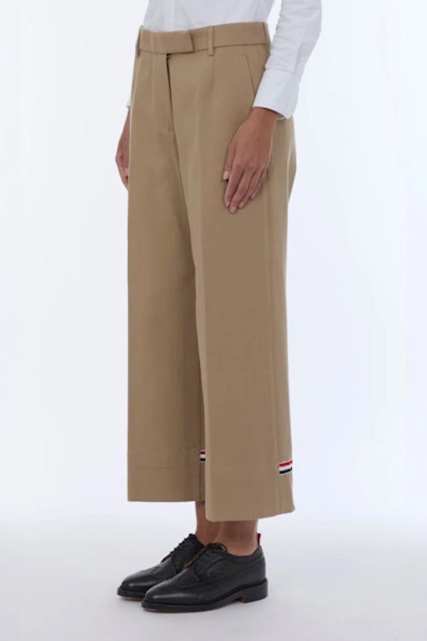Thom Browne Cotton Gabardine Beltloop Chino - Khaki