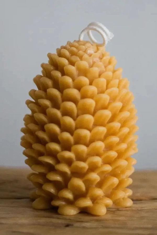 Wild Hive Apiary Pinecone Beeswax Candle