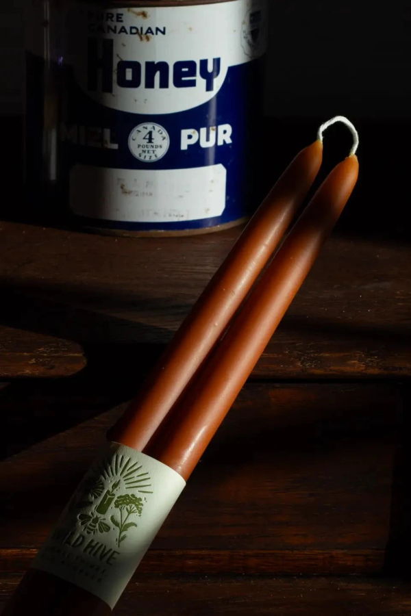 Wild Hive Apiary Terracotta Hand Dipped Beeswax Tapers