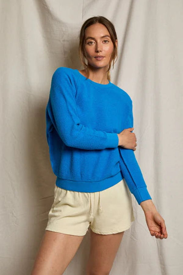 Perfect White Tee Ziggy Reverse Fleece Crew Neck Sweatshirt